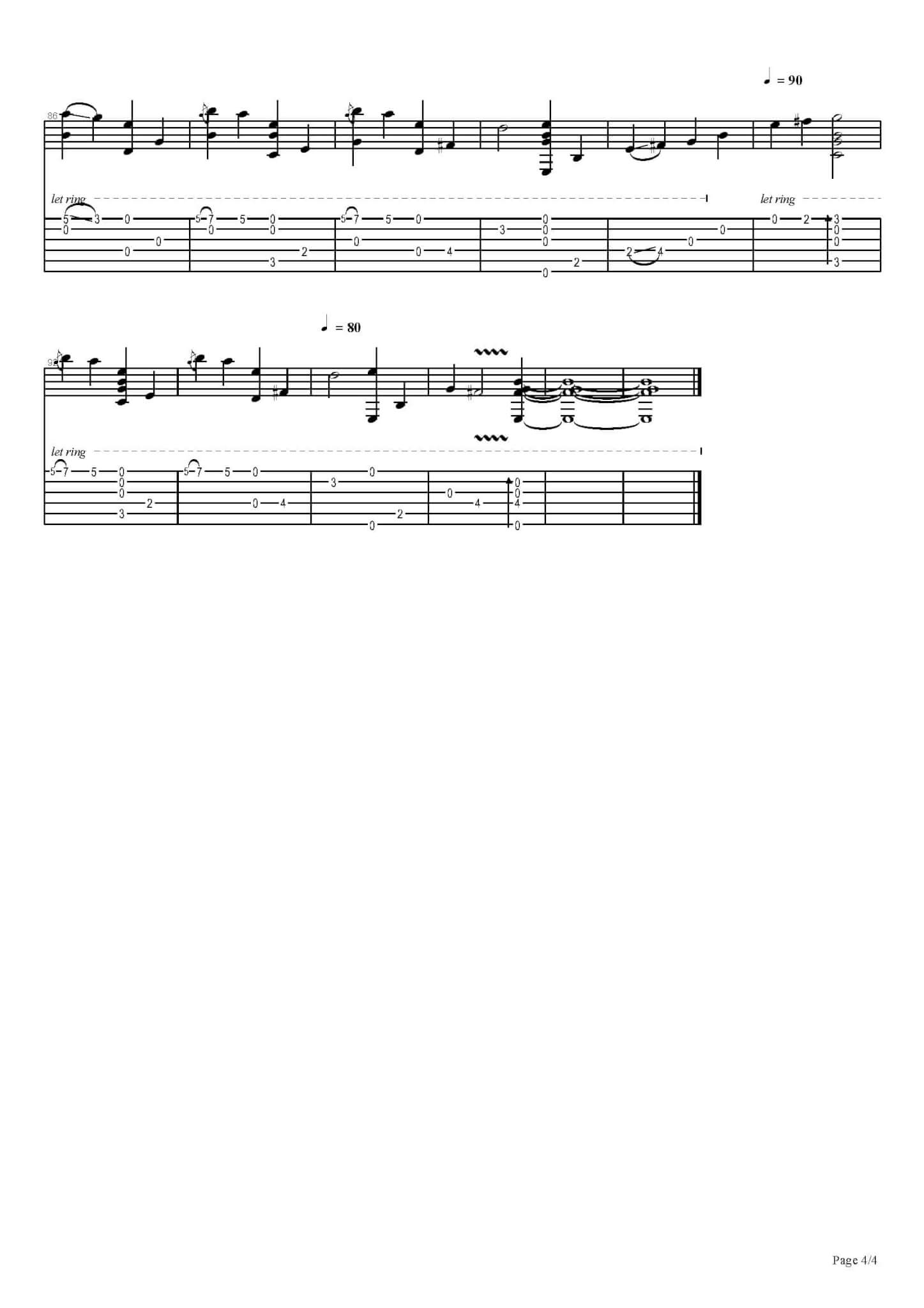 穿越时空的思念（奏有）吉他谱(PDF谱,指弹)_奏有(Nick Pan)